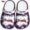 Atlanta Braves Coastal Wave Custom Name Crocs – Sunset Surf Baseball Clogs