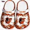 Baltimore Orioles Orange White Wave Crocs – Custom Name Baseball Clogs Baltimore Orioles Orange White Wave Crocs – Custom Name Baseball Clogs