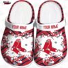 Boston Red Sox Red Wave Crocs – Custom Name Baseball Clogs Boston Red Sox Red Wave Crocs – Custom Name Baseball Clogs