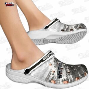 Chicago White Sox MLB Crocs Clogs - Wave Swirl Black White Baseball Fan Footwear 1