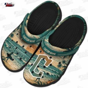 Cleveland Guardians MLB Crocs Clogs - Wave Scene Fir Green Baseball Fan Footwear 3