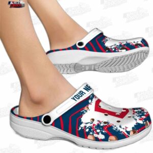 Cleveland Guardians MLB Crocs Clogs - Zigzag Paint Burst Baseball Fan Footwear 1