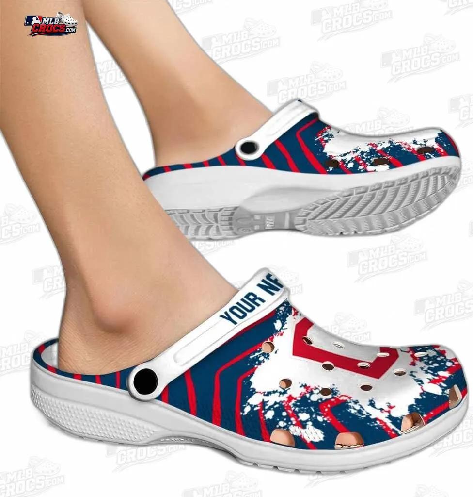 Cleveland Guardians Red C Splash Crocs – Personalized Name Baseball Clogs Cleveland Guardians Red C Splash Crocs – Personalized Name Baseball Clogs