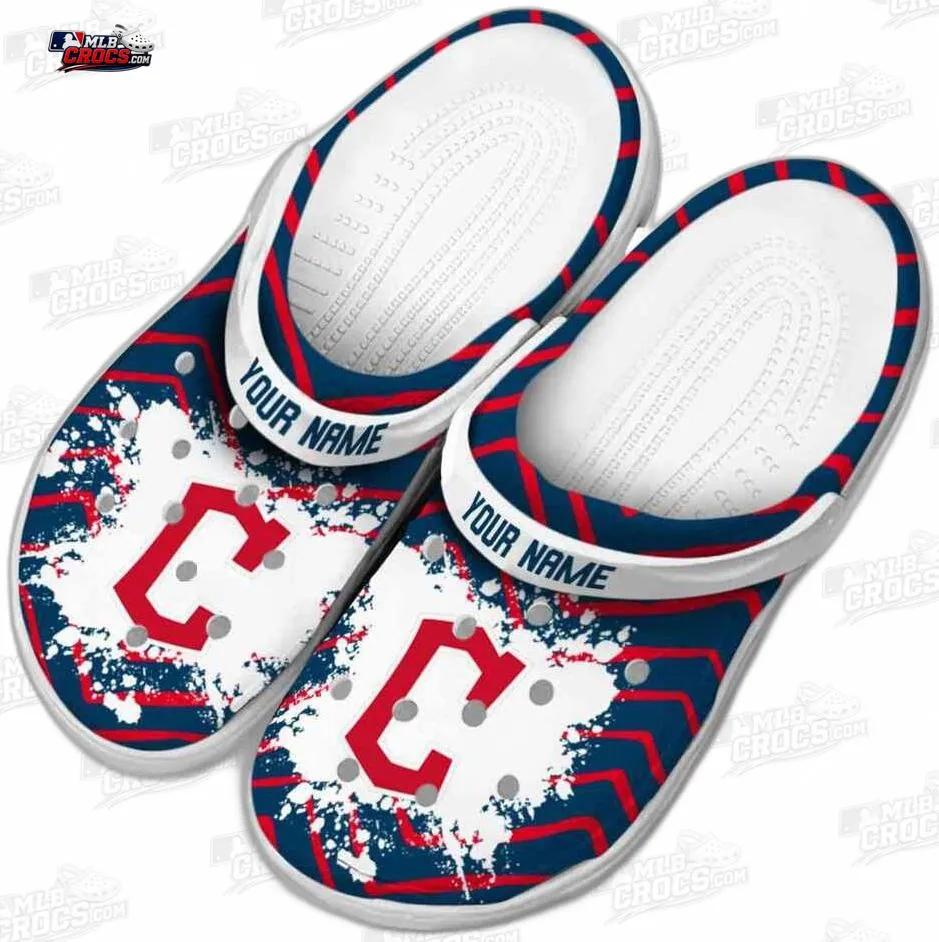 Cleveland Guardians Red C Splash Crocs – Personalized Name Baseball Clogs Cleveland Guardians Red C Splash Crocs – Personalized Name Baseball Clogs