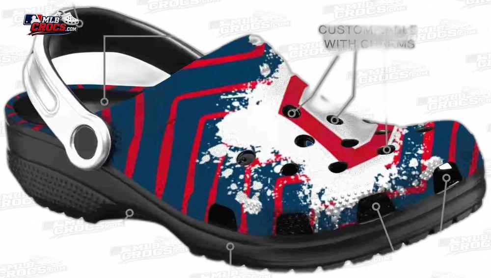 Cleveland Guardians Red C Splash Crocs – Personalized Name Baseball Clogs Cleveland Guardians Red C Splash Crocs – Personalized Name Baseball Clogs