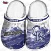 Detroit Tigers Navy Ocean Wave Crocs – Custom Name Baseball Clogs
