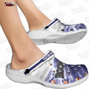 Colorado Rockies MLB Crocs Clogs - Wave Swirl Blue White Baseball Fan Footwear 1