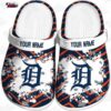 Detroit Tigers Navy Ocean Wave Crocs – Custom Name Baseball Clogs