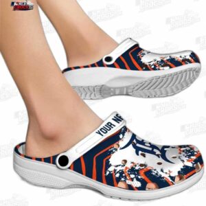 Detroit Tigers MLB Crocs Clogs - Zigzag Paint Burst Baseball Fan Footwear 1
