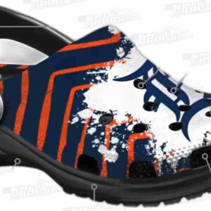 Detroit Tigers MLB Crocs Clogs - Zigzag Paint Burst Baseball Fan Footwear 4