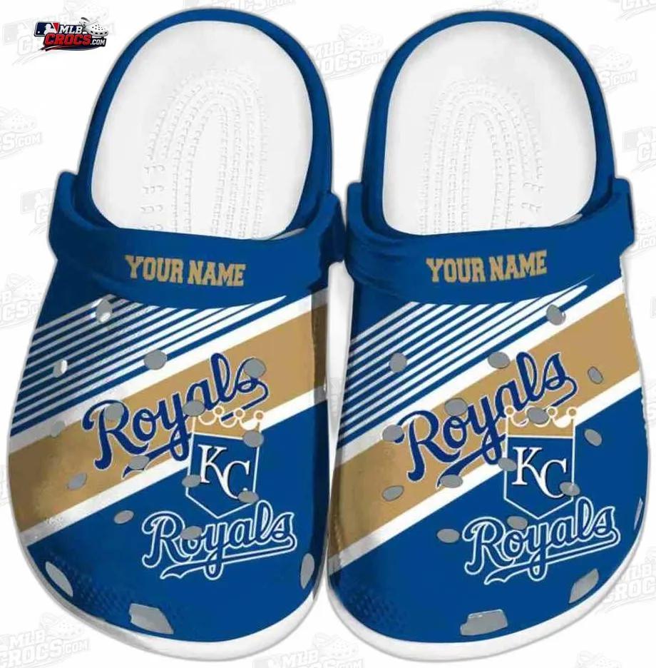 Kansas City Royals Royal Blue Gold Stripe Crocs – Custom Name Baseball Clogs Kansas City Royals Royal Blue Gold Stripe Crocs – Custom Name Baseball Clogs