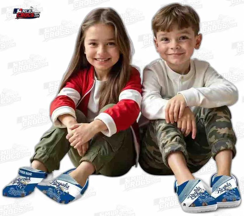 Kansas City Royals Royal Blue Gold Stripe Crocs – Custom Name Baseball Clogs Kansas City Royals Royal Blue Gold Stripe Crocs – Custom Name Baseball Clogs
