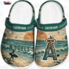 Los Angeles Angels Ocean Swirl Crocs – Custom Name Baseball Clogs