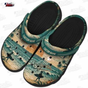 Los Angeles Dodgers MLB Crocs Clogs - Wave Scene Fir Green Baseball Fan Footwear 3