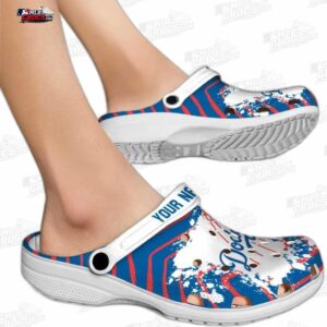 Los Angeles Dodgers MLB Crocs Clogs - Zigzag Paint Burst Baseball Fan Footwear 1
