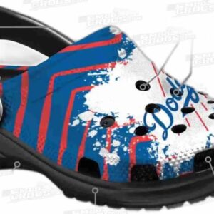 Los Angeles Dodgers MLB Crocs Clogs - Zigzag Paint Burst Baseball Fan Footwear 4