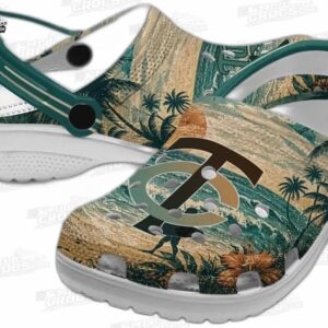 Minnesota Twins MLB Crocs Clogs - Wave Scene Fir Green Baseball Fan Footwear 1