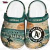 Oakland Athletics Green Gold Splash Crocs – Custom Name Baseball Clogs