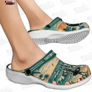 Oakland Athletics MLB Crocs Clogs - Wave Scene Fir Green Baseball Fan Footwear 1