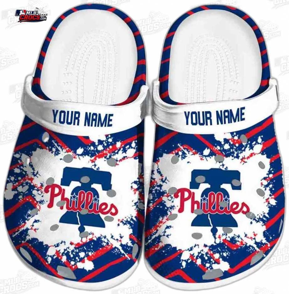 Philadelphia Phillies Liberty Bell Paint Burst Crocs – Custom Name Baseball Clogs Philadelphia Phillies Liberty Bell Paint Burst Crocs – Custom Name Baseball Clogs