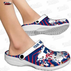 Philadelphia Phillies MLB Crocs Clogs - Zigzag Paint Burst Baseball Fan Footwear 1