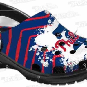 Philadelphia Phillies MLB Crocs Clogs - Zigzag Paint Burst Baseball Fan Footwear 4