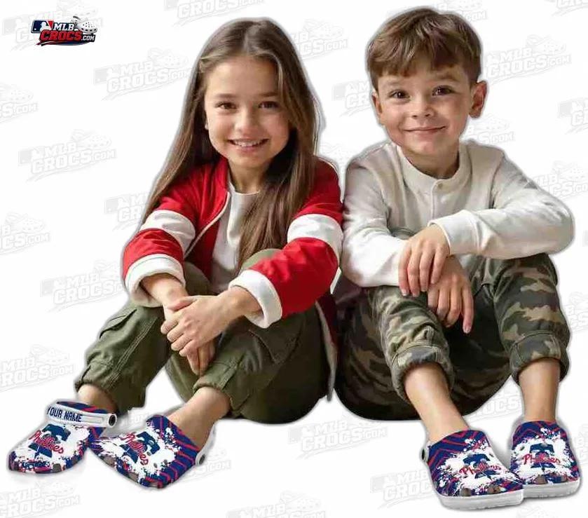 Philadelphia Phillies Liberty Bell Paint Burst Crocs – Custom Name Baseball Clogs Philadelphia Phillies Liberty Bell Paint Burst Crocs – Custom Name Baseball Clogs
