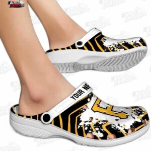 Pittsburgh Pirates MLB Crocs Clogs - Zigzag Paint Burst Baseball Fan Footwear 1