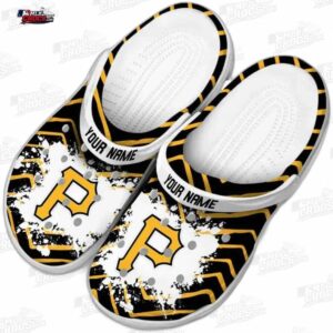Pittsburgh Pirates MLB Crocs Clogs - Zigzag Paint Burst Baseball Fan Footwear 3