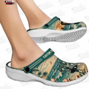 San Diego Padres MLB Crocs Clogs - Wave Scene Fir Green Baseball Fan Footwear 1