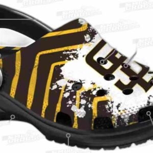 San Diego Padres MLB Crocs Clogs - Zigzag Paint Burst Baseball Fan Footwear 4
