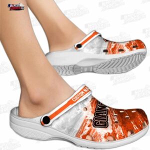 San Francisco Giants MLB Crocs Clogs - Wave Swirl Orange White Baseball Fan Footwear 1