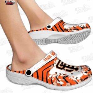 San Francisco Giants MLB Crocs Clogs - Zigzag Paint Burst Baseball Fan Footwear 1