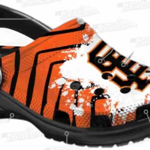 San Francisco Giants MLB Crocs Clogs - Zigzag Paint Burst Baseball Fan Footwear 4
