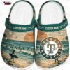 Toronto Blue Jays Tropical Sunset Wave Crocs – Custom Name Baseball Clogs
