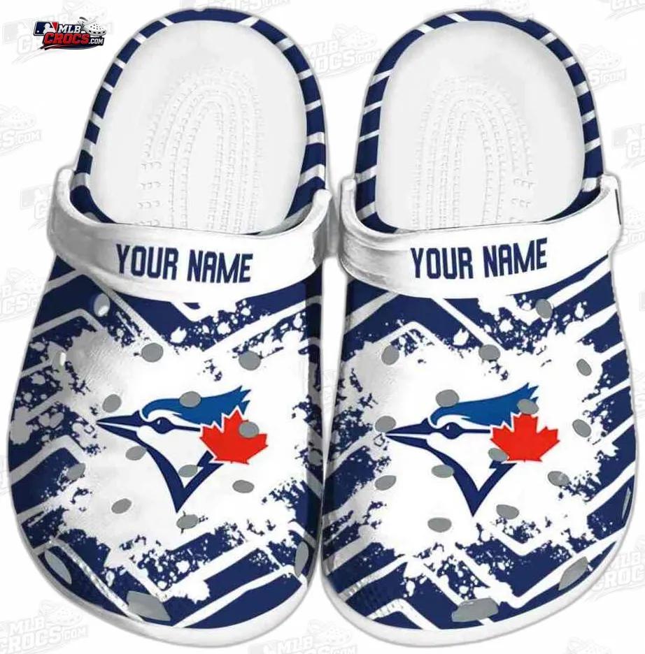 Toronto Blue Jays Maple Leaf Splash Crocs – Custom Name Baseball Clogs Toronto Blue Jays Maple Leaf Splash Crocs – Custom Name Baseball Clogs