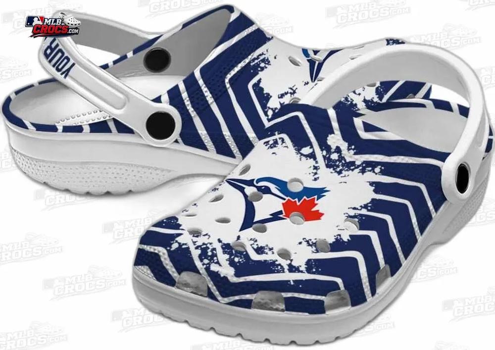 Toronto Blue Jays Maple Leaf Splash Crocs – Custom Name Baseball Clogs Toronto Blue Jays Maple Leaf Splash Crocs – Custom Name Baseball Clogs
