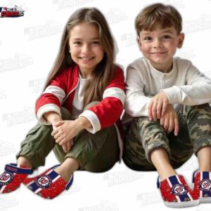 Washington Nationals MLB Crocs Clogs - Vertical Stripes Baseball Fan Footwear 7