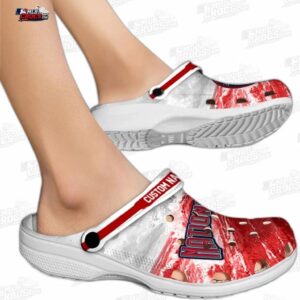 Washington Nationals MLB Crocs Clogs - Wave Swirl Red White Baseball Fan Footwear 1
