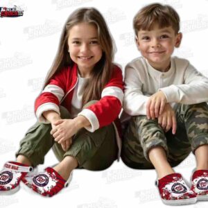 Washington Nationals MLB Crocs Clogs - Zigzag Paint Burst Baseball Fan Footwear 7